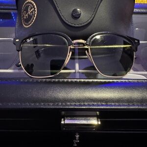 Ray-Ban Black and Gold Sunglasses